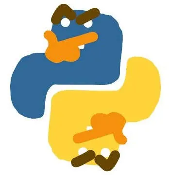 Python logo thinking